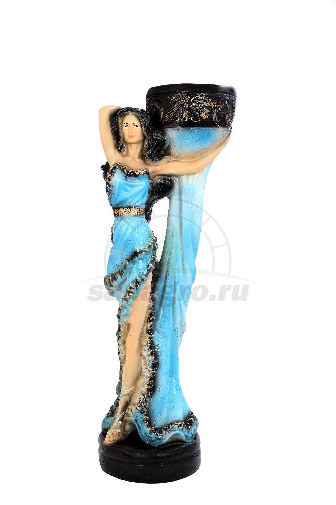Девушка с чашей в ассортименте (цвет голубой) 65х30