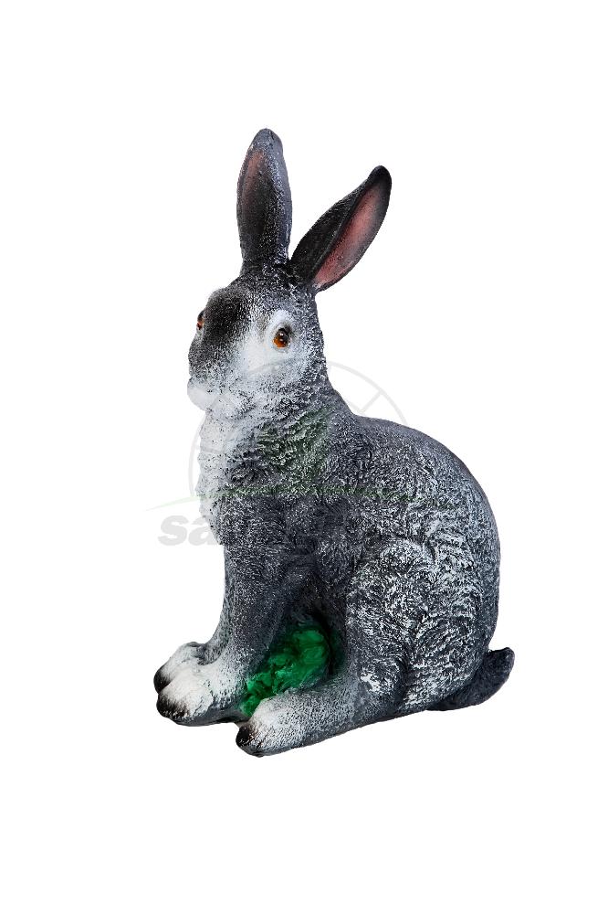 Заяц дикий в траве серый